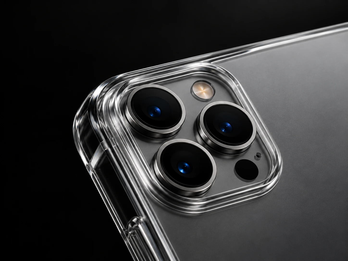 A close photographic study of a clear camera surround.