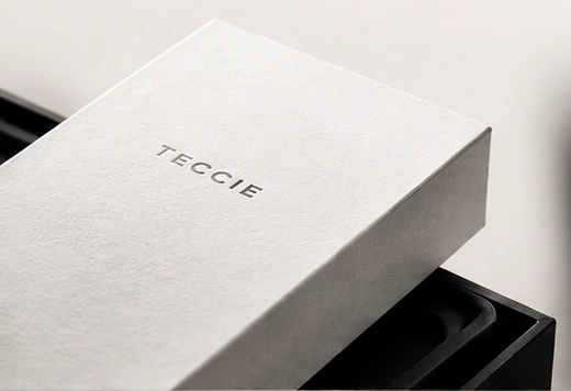 A white TECCIE presentation box.